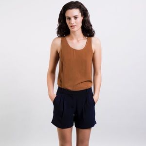 Everlane marigold silk tank